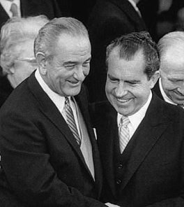 Lyndon Johnson with Richard Nixon
